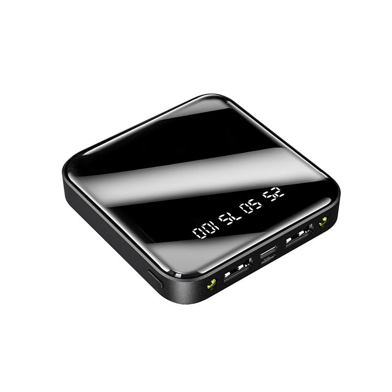 Mini Power Bank 20000mAh – Portable Mirror Digital Display Fast Charger