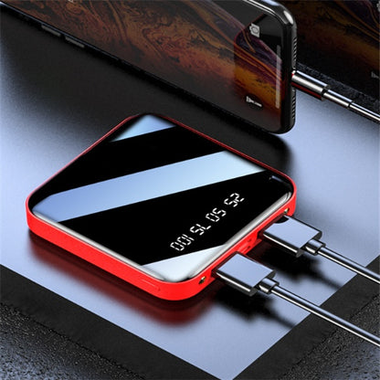 Mini Power Bank 20000mAh – Portable Mirror Digital Display Fast Charger