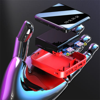 Mini Power Bank 20000mAh – Portable Mirror Digital Display Fast Charger